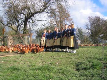 2004-11-14 Ständchen bei Ekkehard Traunecker mit Chicken-Run-Fotoshooting 43