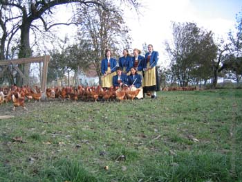 2004-11-14 Ständchen bei Ekkehard Traunecker mit Chicken-Run-Fotoshooting 48