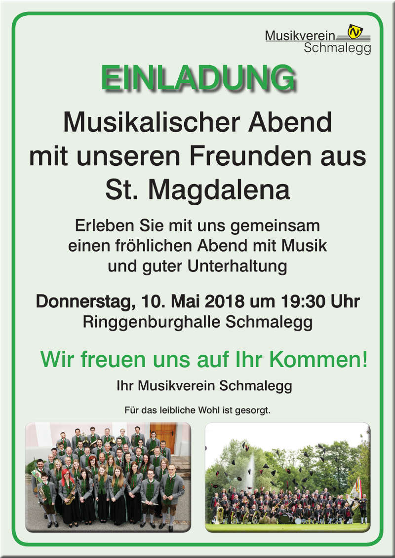 Plakat Musikalischer Abend 2018