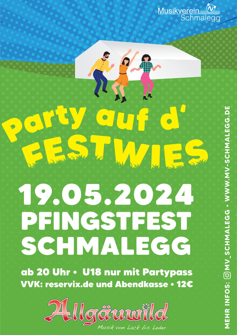 Plakat Party auf d' Festwies 2024