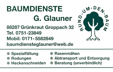 Sponsor Baumdienste Glauner