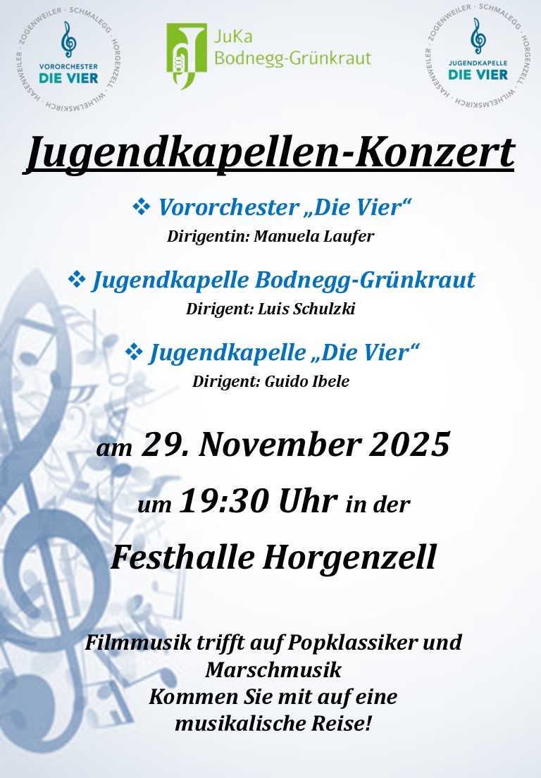 Plakat Jugendkapellenkonzert 2025